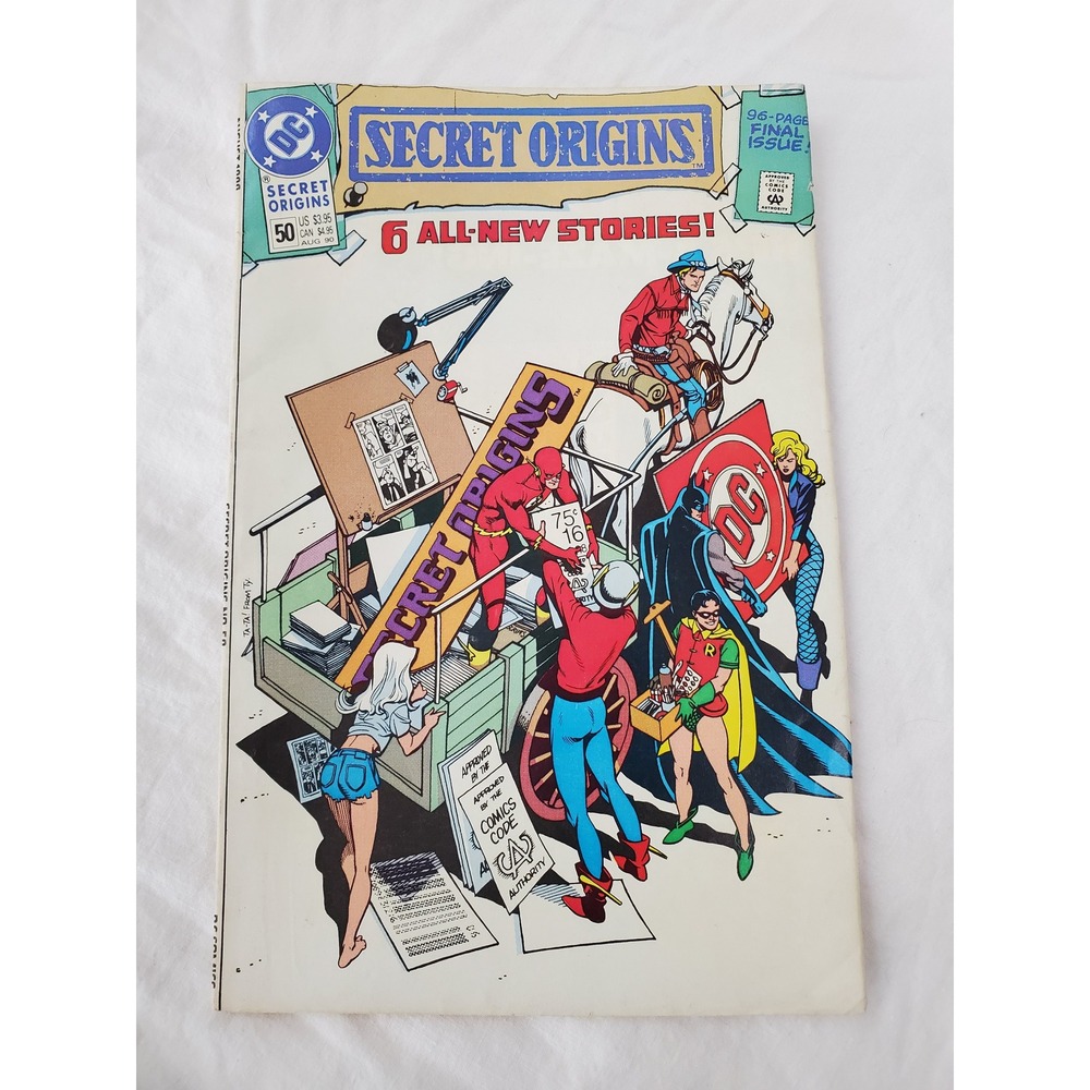 DC Secret Origins 50 Final Issue August 1990 Batman Flash Black Canary 96 Pages